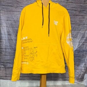 Caterpillar Yellow Men's Sweatshirt Hoodie